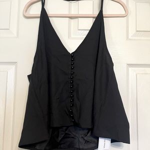 Black spaghetti strap top NWT